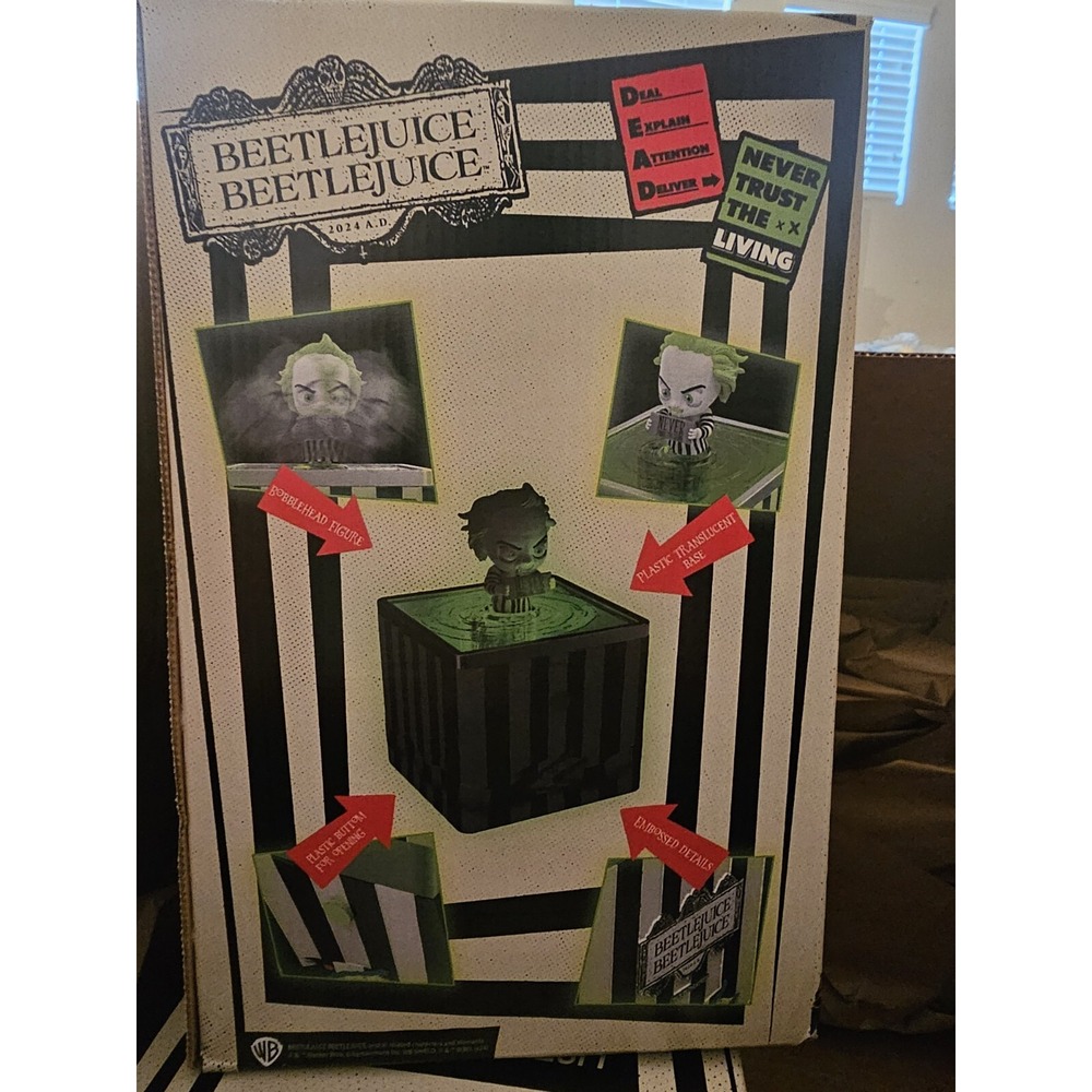 BEETLEJUICE Cinemark 2024 LIGHT UP‎ BOBBLE HEAD POPCORN BUCKET